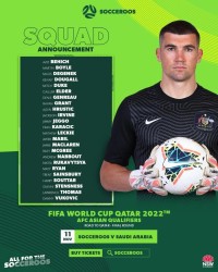 开云官网-澳大利亚公布24人名单 四名本土球员回归穆伊落选